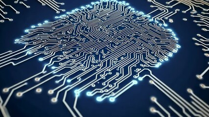 Aufkleber - Digital circuit pattern resembling a fingerprint representing cybersecurity in technology