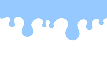 Wall Mural - Abstract dripping blue paint pattern on a white background, suitable for creative projects, modern designs, or minimalistic art