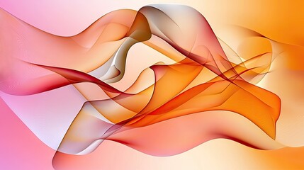 Aufkleber - Vibrant orange and pink abstract background with fluid color transitions.