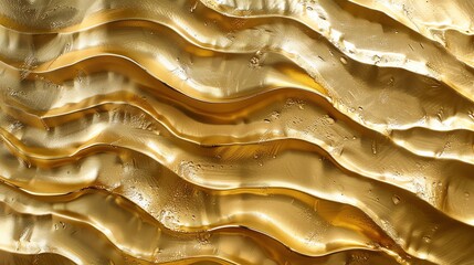 Poster - Molten gold swirls and ripples in a mesmerizing pattern, capturing the essence of liquid metal in a solid form.