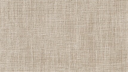 Poster - Beige woven linen fabric texture as background