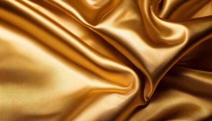 Poster - Shiny gold lame fabric flowing and forming elegant folds