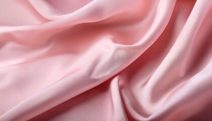 Poster - Pastel pink cotton fabric creating gentle folds and smooth lightweight texture