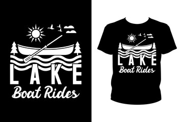 Poster - Lake boat rides - Art files for Cricut and Silhouette. You can edit them with Adobe Illustrator.