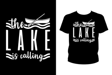 Poster - The lake is calling - Art files for Cricut and Silhouette. You can edit them with Adobe Illustrator.