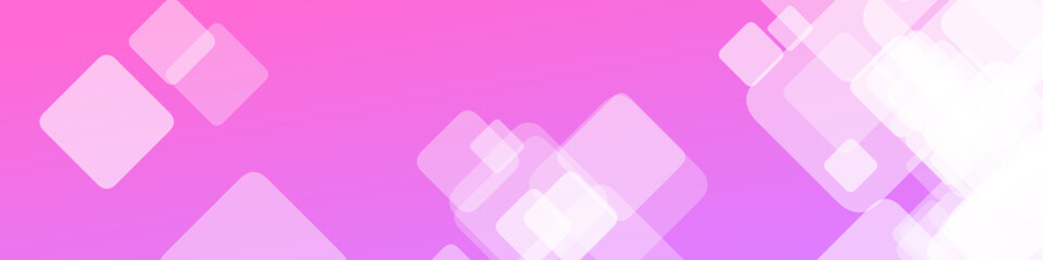 Aufkleber - Wide color header background design - horizontal geometric abstract vector graphic with squares