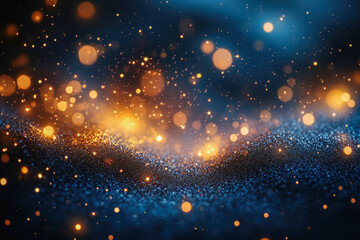 Poster - An enchanting display of luminous sparkles dancing amidst darkness, creating a captivating ethereal atmosphere.