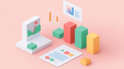 Poster - Neatly arranged business report showcasing project profitability and key deliverables.