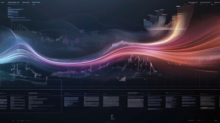 Poster - strategic business expansion report featuring colorful visual analytics of global growth trends.