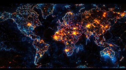 Poster - strategic business expansion report featuring colorful visual analytics of global growth trends.