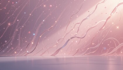 Poster - Enchanting light dance abstract space digital art ethereal environment soft glow visual serenity