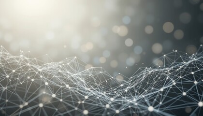 Poster - Dynamic digital network waves abstract technology background graphic visualization futuristic environment close-up perspective connectivity concept