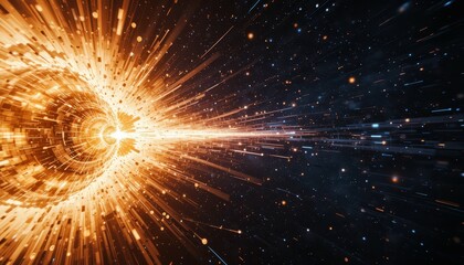 Poster - Abstract Cosmic Burst of Light with Energetic Flow in Space