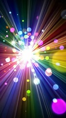 Poster - Colorful burst of light displays vibrant, dynamic energy in an abstract arrangement