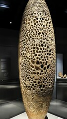 Poster - Sculptural art piece displayed in a modern gallery highlighting intricate designs and shapes