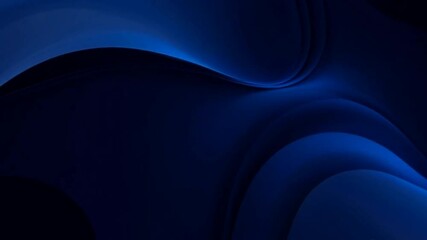 Wall Mural - Abstract luxury black blue gradient dynamic wave background, for looping. Abstract motion animated fluid background in black blue