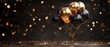 © EchoFrame - Elegant celebration with black and gold balloons against a bokeh background for festive occasions and stylish events