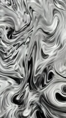 Poster - Abstract black and white swirls create a dynamic and captivating texture in a fluid design