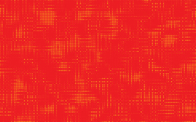 Leinwandbilder - Red and yellow retro comic pop art background with dots, cartoon halftone background. Abstract halftone background with color dots. Vector Illustration.
