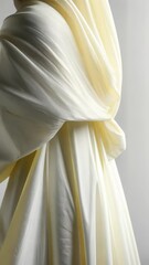 Poster - Fine art representation of draped fabric showcasing texture and color harmony in a minimalist setting