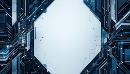 Poster - Innovative technology action digital circuitry background graphic design futuristic environment abstract viewpoint modern concept for digital content