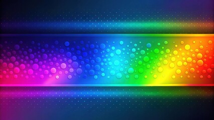 Poster - Vibrant abstract rainbow background with glowing waves and stars. abstract colorful background