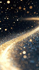 Poster - Abstract Festive Sparkle Background Featuring Glowing Particles and Bokeh Effect for Design Projects