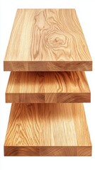 Poster - Stacked Wooden Boards Displaying Rich Grain Patterns and Warm Tones for Carpentry and Design Projects
