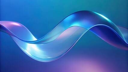 Poster - Abstract Blue Wave Design with Flowing Lines and Futuristic Texture. abstract blue wave background
