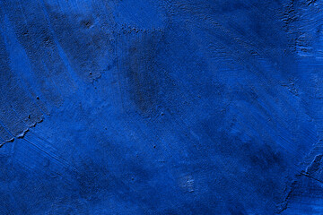 Aufkleber - Old wall pattern texture cement blue dark abstract  blue color design are light with black gradient background.