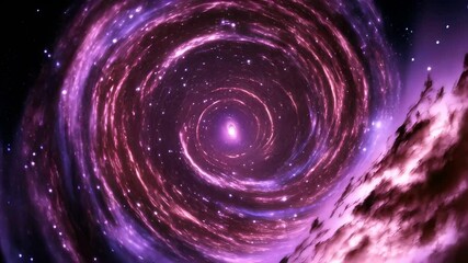 Wall Mural - Witness the mesmerizing details of a colorful spiral galaxy filled with swirling patterns, bright stars, and deep cosmic hues, showcasing the vastness and beauty of the universe in captivating detail