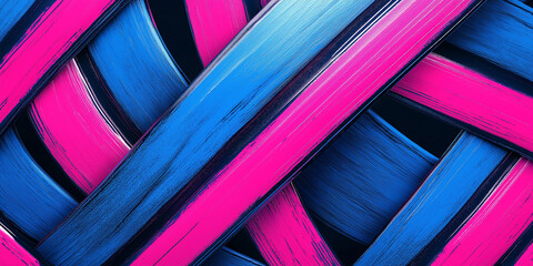 Leinwandbilder - Intertwined brushstrokes creating vibrant abstract pattern