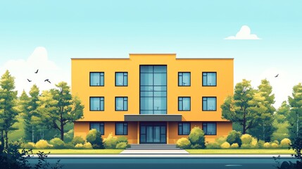 Leinwandbilder - Clean Lines Minimalistic Four Star Hotel Icon Simple Easy Lines Text Raw Stylized