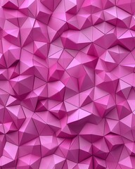 Poster - Abstract polygonal background in vibrant pink tones showcasing geometric shapes and modern design for creative projects and presentations