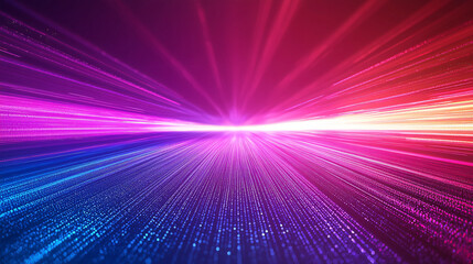 Poster - Vibrant colorful light burst with celestial energy fields and ethereal quantum flashes illuminating a dynamic and lively atmosphere of color.