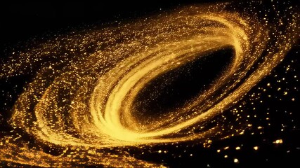 Wall Mural - abstract fractal background, Witness a captivating display of swirling golden energies and sparkling stars in the depths of a galaxy, showcasing the mesmerizing dynamics of a cosmic whirlpool 