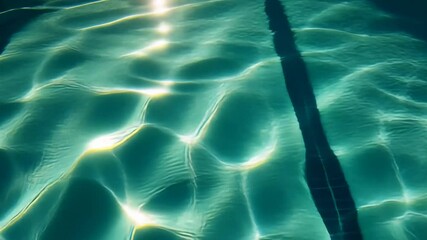 Poster - Sunlight Patterns Dancing on the Surface of an Underwater Pool Generative AI