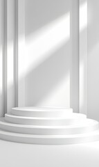 Leinwandbilder - High End Clean White Background with Soft Shadows and Minimalist Composition