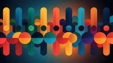 Poster - abstract colorful geometric design: a vibrant and visually arresting abstract design featuring a dyn