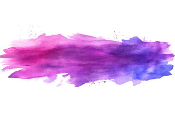 Poster - Pink and purple watercolor brush stroke creating a vibrant and artistic design element
