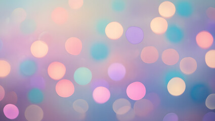 Poster - whimsical bokeh: a dreamy display of soft, blurred lights in a spectrum of pastel hues, creating a c