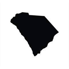 Wall Mural - south carolina state outline in vector illustration style