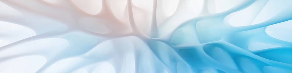 Poster - a blue and white image of a plant with a blue stem. the image has a feeling of calmness and serenity
