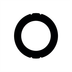 Wall Mural - Black circular vector illustration on a white background