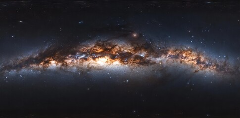 Wall Mural - a highly detailed 360-degree space background featuring stars, presented as a panoramic environment 