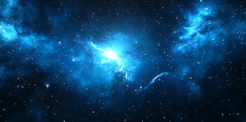 Wall Mural - the space background features a nebula and stars within a 360-degree spherical panorama, utilizing a