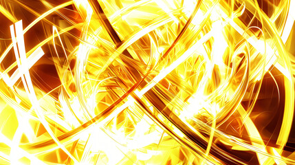 Poster - Fiery flames with bright yellow hues creating a warm and inviting atmosphere perfect for cozy settings and artistic representations.