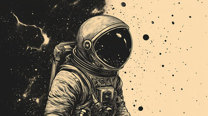 Wall Mural - astronauts cosmos gaze