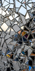 Fototapete - Abstract Composition of Broken Mirror Fragments