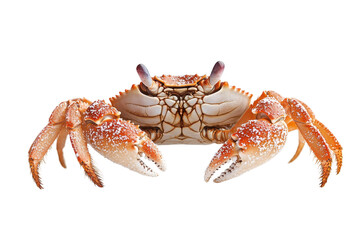 Poster - Realistic transparent image of a detailed crab with textured claws and a natural color palette, perfect for marine life illustrations and ocean-themed designs